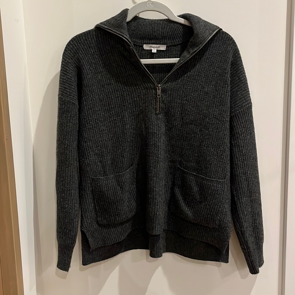 Charcoal grey madewell sweater